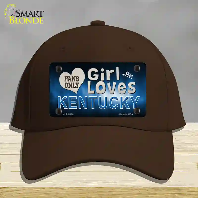 This Girl Loves Kentucky Novelty License Plate Hat Cotton / Dark Brown