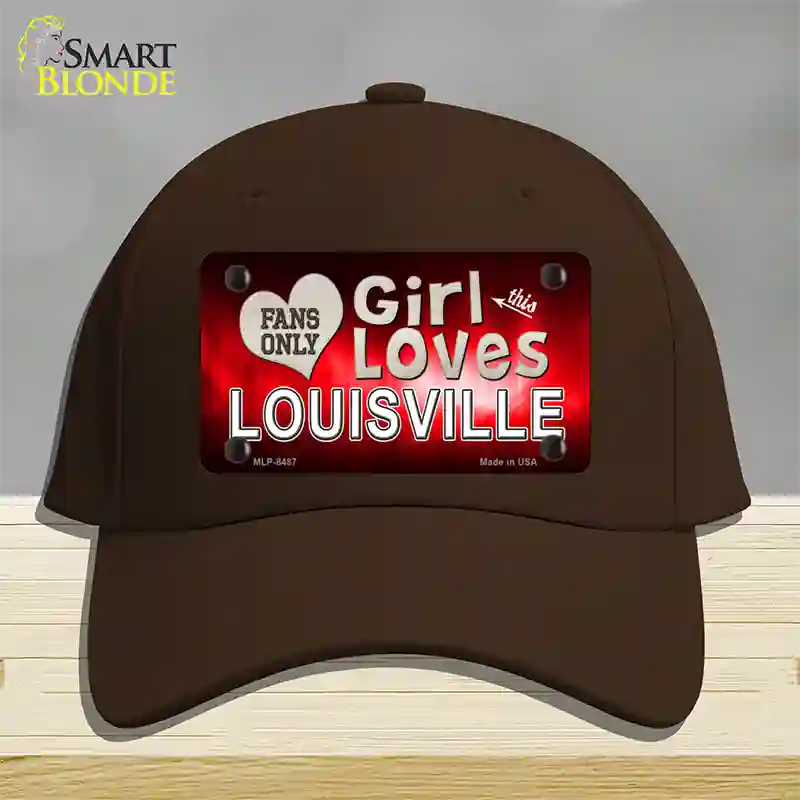 This Girl Loves Louisville Novelty License Plate Hat Cotton / Dark Brown