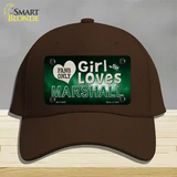 This Girl Loves Marshall Novelty License Plate Hat Cotton / Dark Brown