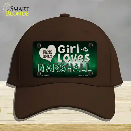 This Girl Loves Marshall Novelty License Plate Hat Cotton / Dark Brown