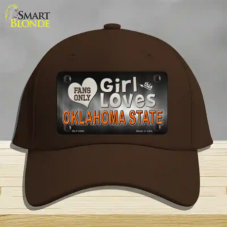 This Girl Loves Oklahoma State Novelty License Plate Hat Cotton / Dark Brown