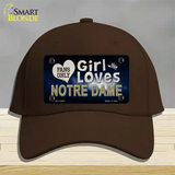 This Girl Loves Notre Dame Novelty License Plate Hat Cotton / Dark Brown