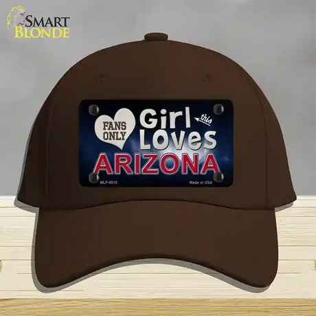 This Girl Loves Arizona Novelty License Plate Hat Cotton / Dark Brown