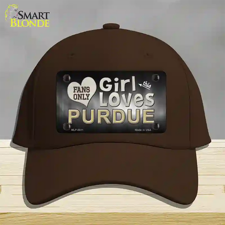 This Girl Loves Purdue Novelty License Plate Hat Cotton / Dark Brown