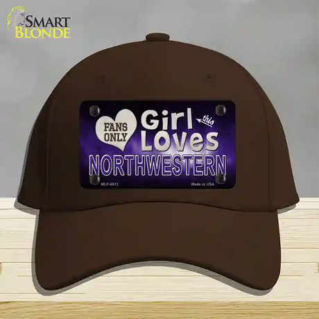 This Girl Loves Northwestern Novelty License Plate Hat Cotton / Dark Brown