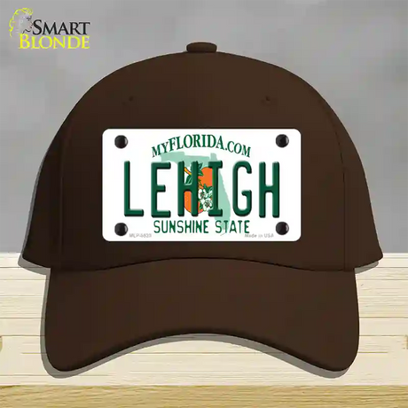 Lehigh FL Novelty License Plate Hat Cotton / Dark Brown