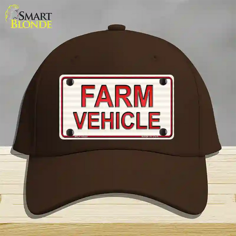 Farm Vehicle Novelty License Plate Hat Cotton / Dark Brown