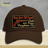 Guns Dont Kill People Novelty License Plate Hat Cotton / Dark Brown