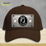 POW MIA Diamond Novelty License Plate Hat Cotton / Dark Brown