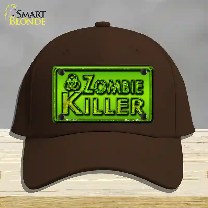 Zombie Killer Novelty License Plate Hat Cotton / Dark Brown