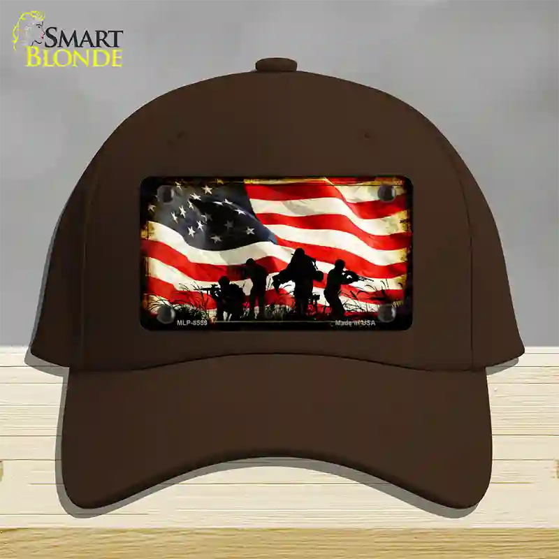 American Freedom Fighters Novelty License Plate Hat Cotton / Dark Brown