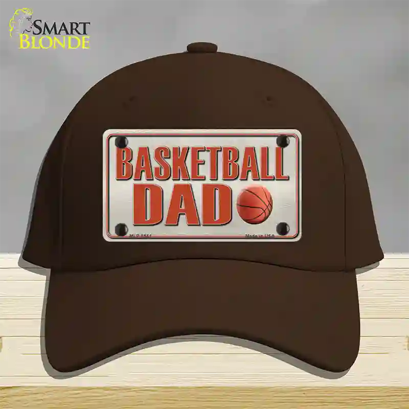 Basketball Dad Novelty License Plate Hat Cotton / Dark Brown