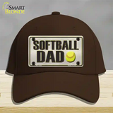 Softball Dad Novelty License Plate Hat Cotton / Dark Brown