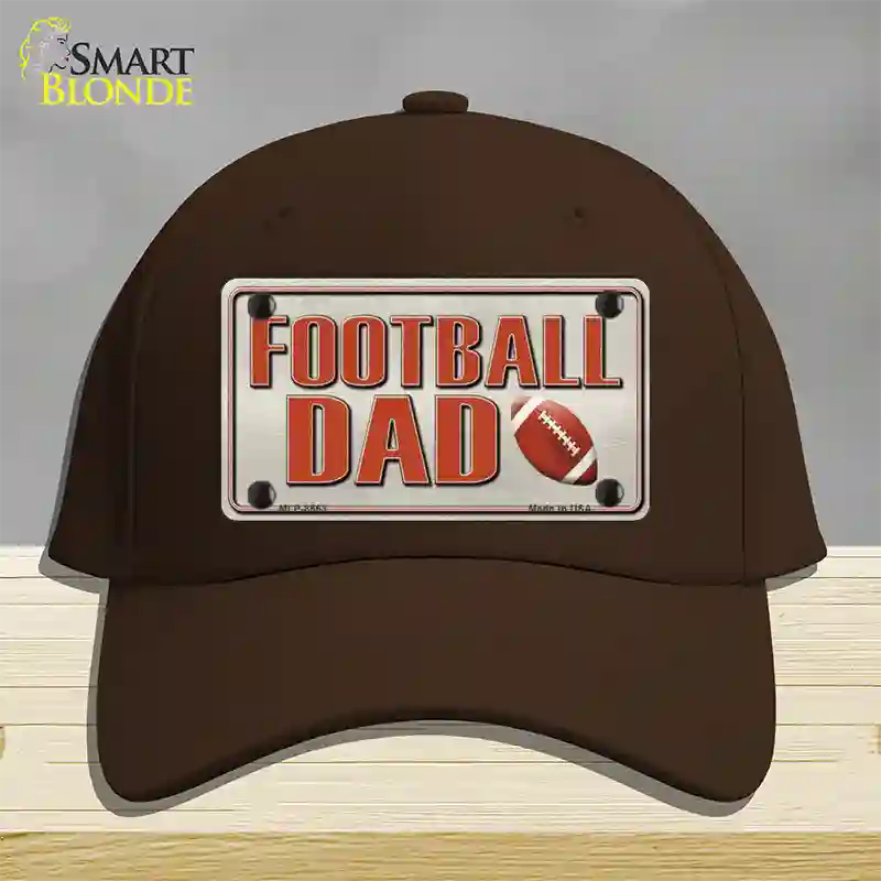 Football Dad Novelty License Plate Hat Cotton / Dark Brown