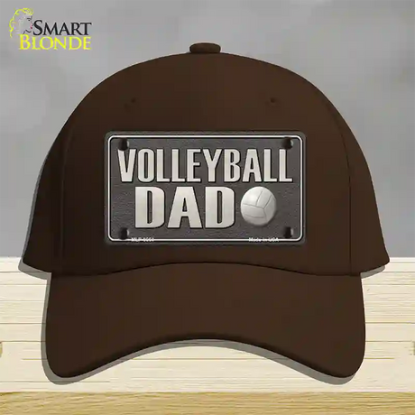 Volleyball Dad Novelty License Plate Hat Cotton / Dark Brown