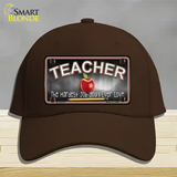 Teacher Novelty License Plate Hat Cotton / Dark Brown