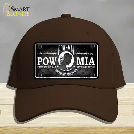 POW MIA Novelty License Plate Hat Cotton / Dark Brown