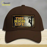 The High Life Novelty License Plate Hat Cotton / Dark Brown