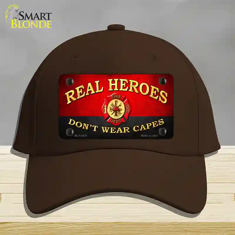 Real Heroes Red Novelty License Plate Hat Cotton / Dark Brown