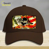 Alaska Love Novelty License Plate Hat Cotton / Dark Brown