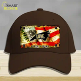 North Carolina Love Novelty License Plate Hat Cotton / Dark Brown