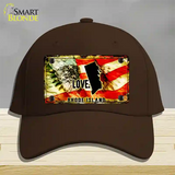 Rhode Island Love Novelty License Plate Hat Cotton / Dark Brown