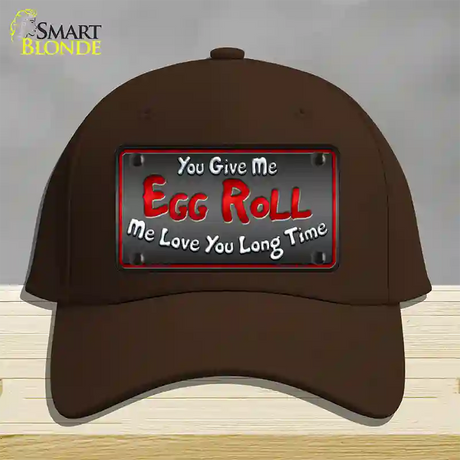 Egg Roll Novelty License Plate Hat Cotton / Dark Brown