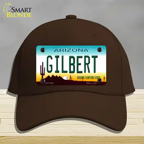 Gilbert Arizona Novelty License Plate Hat Cotton / Dark Brown