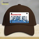 Capital Hill Washington Novelty License Plate Hat Cotton / Dark Brown