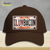 I Luv Bacon Novelty License Plate Hat Cotton / Dark Brown