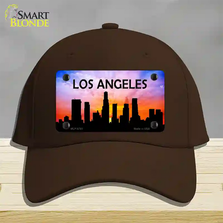 Los Angeles Silhouette Novelty License Plate Hat Cotton / Dark Brown