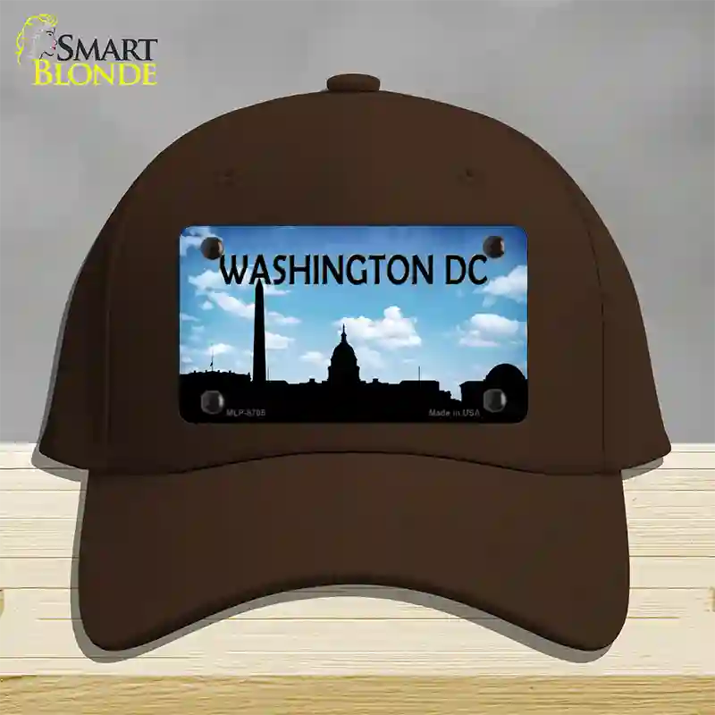 Washington DC Silhouette Novelty License Plate Hat Cotton / Dark Brown