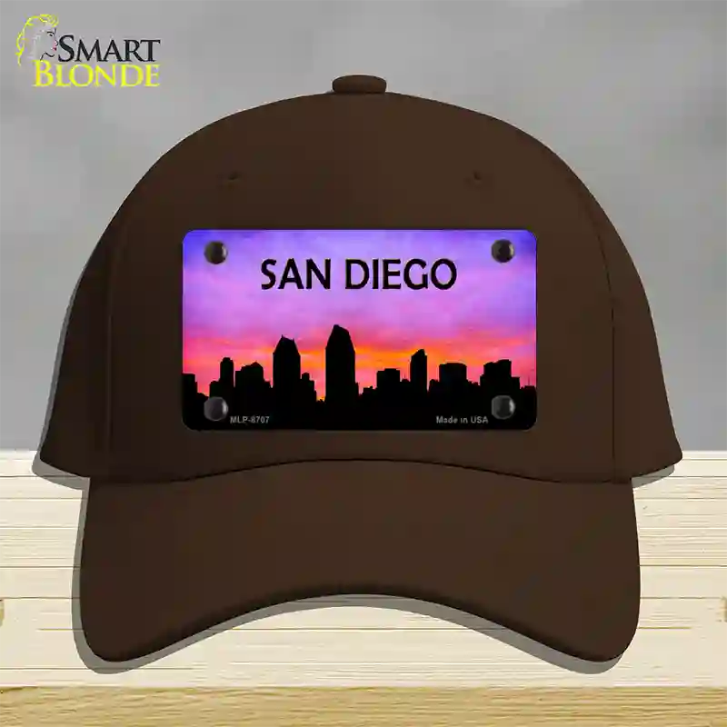 San Diego Silhouette Novelty License Plate Hat Cotton / Dark Brown