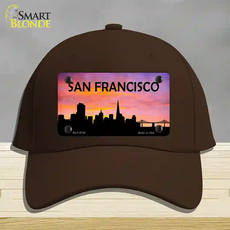 San Francisco Silhouette Novelty License Plate Hat Cotton / Dark Brown