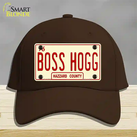 Boss Hogg Hazzard County Novelty License Plate Hat Cotton / Dark Brown