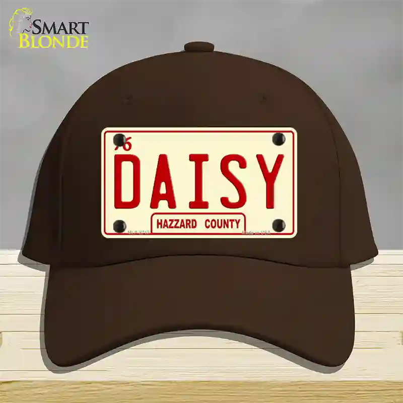 Daisy Novelty License Plate Hat Cotton / Dark Brown