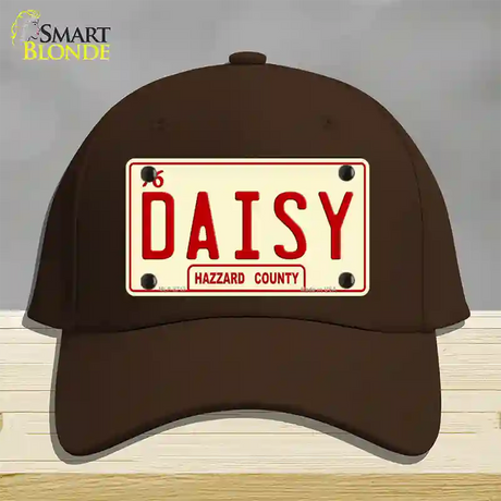 Daisy Novelty License Plate Hat Cotton / Dark Brown