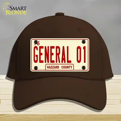 General 01 Novelty License Plate Hat Cotton / Dark Brown