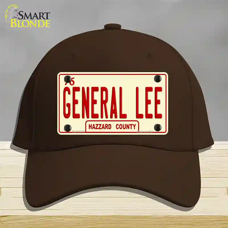 General Lee Hazzard County Novelty License Plate Hat Cotton / Dark Brown