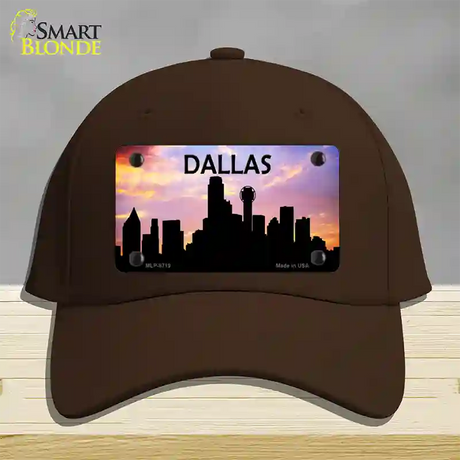 Dallas Silhouette Novelty License Plate Hat Cotton / Dark Brown