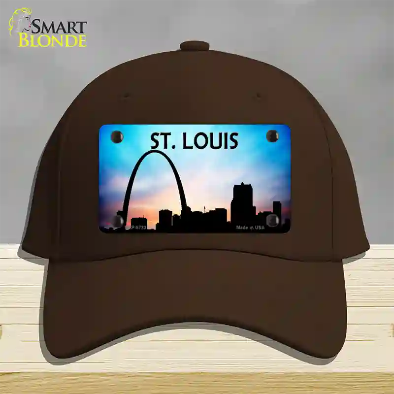 St Louis Silhouette Novelty License Plate Hat Cotton / Dark Brown