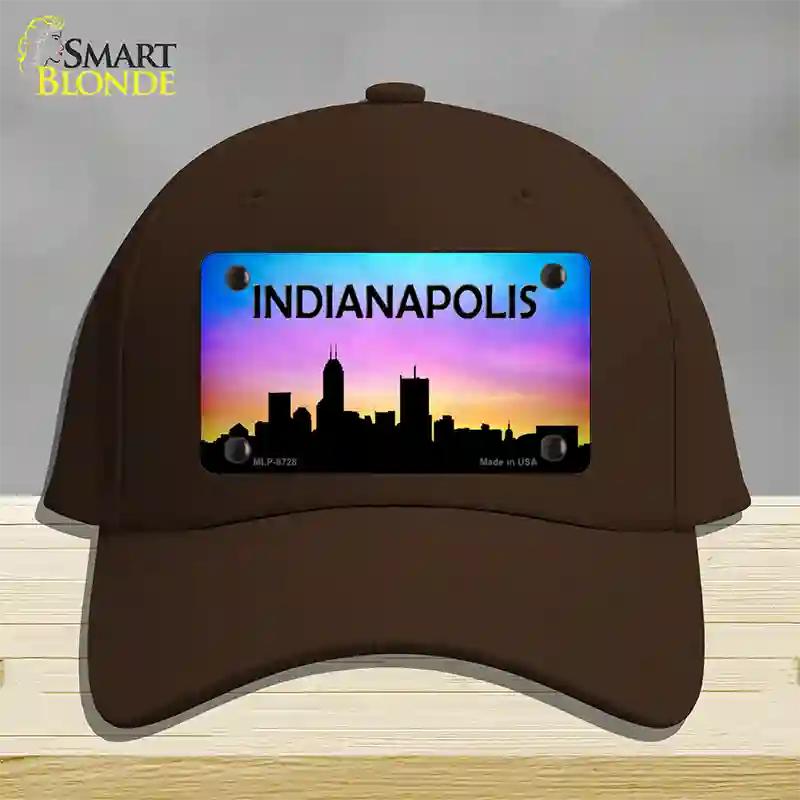 Indianapolis Silhouette Novelty License Plate Hat Cotton / Dark Brown