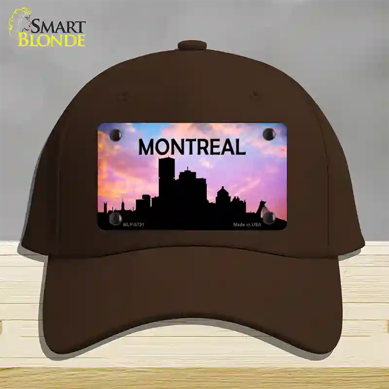 Montreal Silhouette Novelty License Plate Hat Cotton / Dark Brown