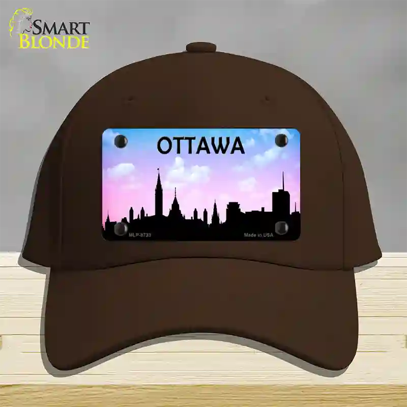 Ottawa Silhouette Novelty License Plate Hat Cotton / Dark Brown