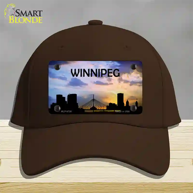 Winnipeg Silhouette Novelty License Plate Hat Cotton / Dark Brown