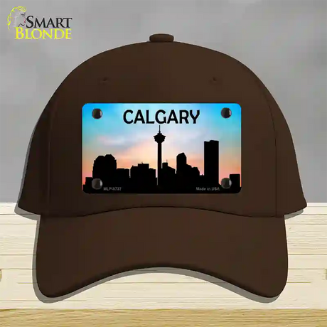 Calgary Silhouette Novelty License Plate Hat Cotton / Dark Brown