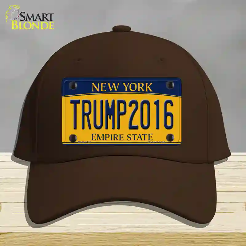 Trump 2016 Novelty License Plate Hat Cotton / Dark Brown