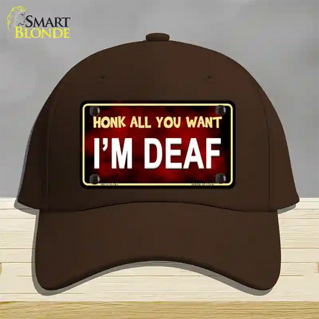 Honk All You Want Novelty License Plate Hat Cotton / Dark Brown