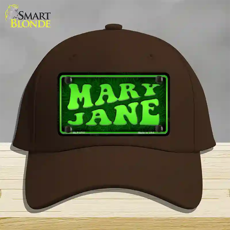 Mary Jane Novelty License Plate Hat Cotton / Dark Brown