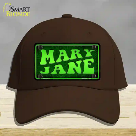 Mary Jane Novelty License Plate Hat Cotton / Dark Brown